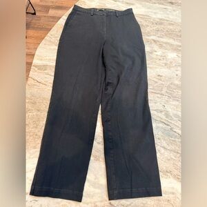 Eddie Bauer Black Stretch Pants Women’s 10 Tall Cotton Blend Straight Leg